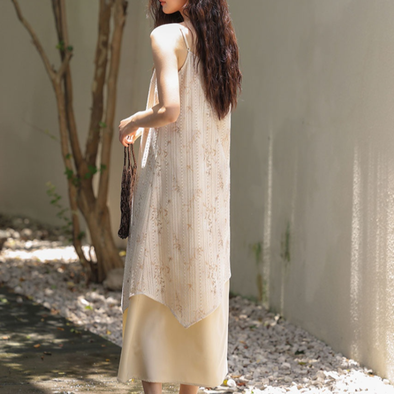 Floral Print Spaghetti-Strap Dress