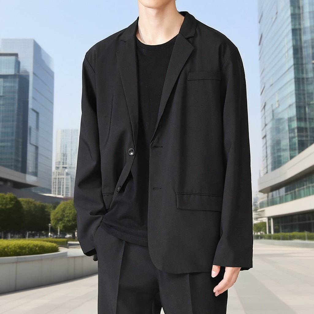 남성 고급감 캐주얼 양복 외투
