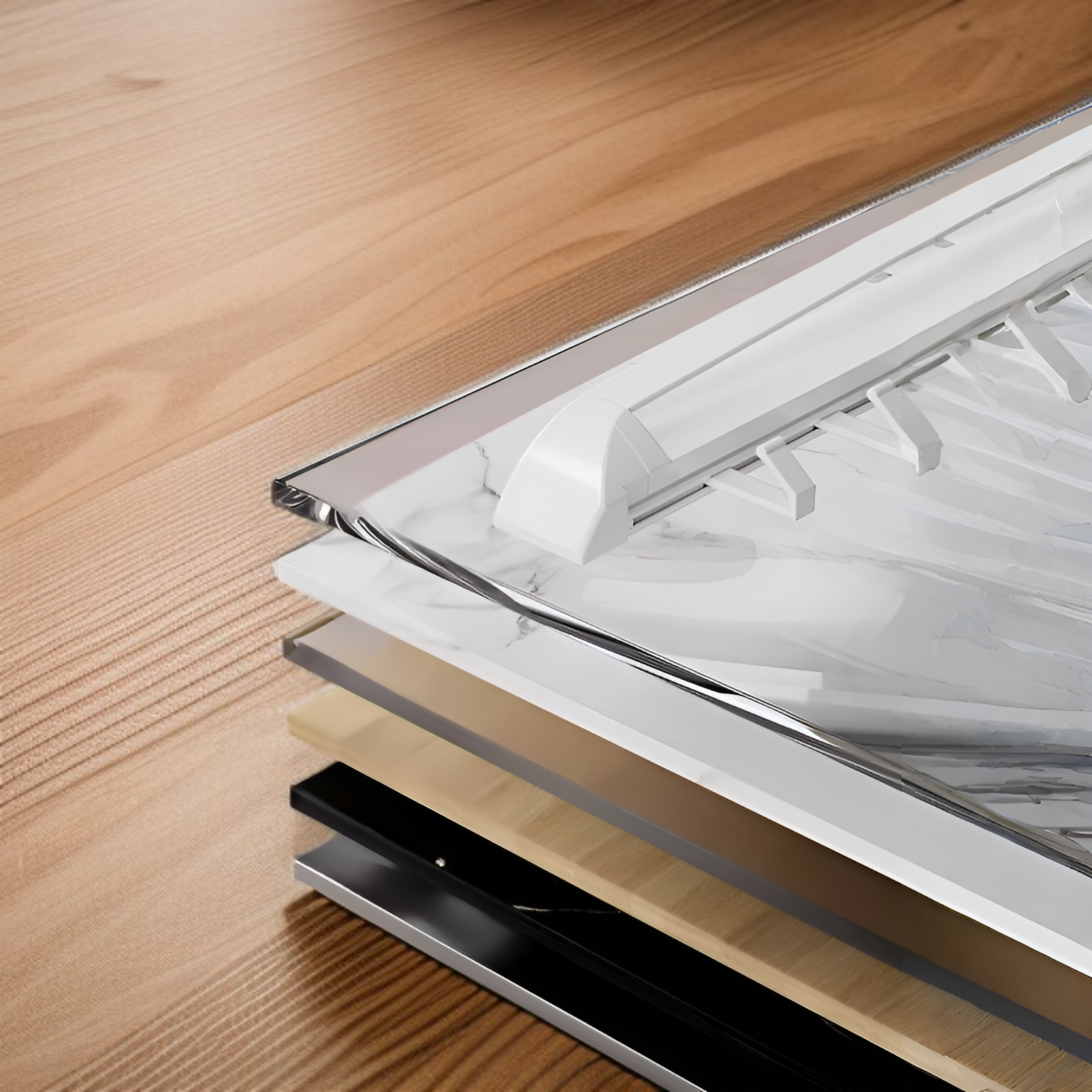 ชั้นวางของในห้องน้ำพับเก็บได้ ประหยัดพื้นที่