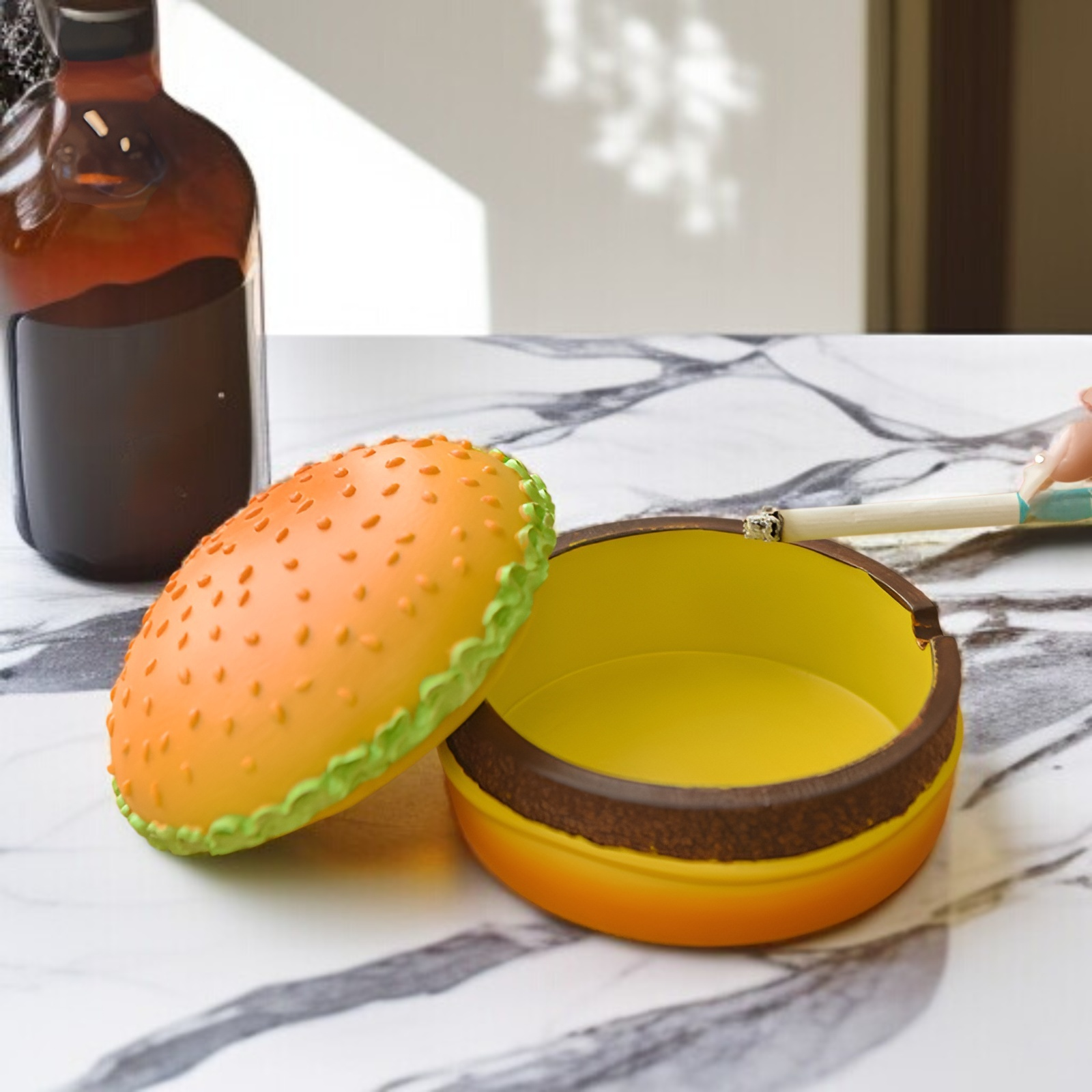 創意卡通漢堡烟灰缸