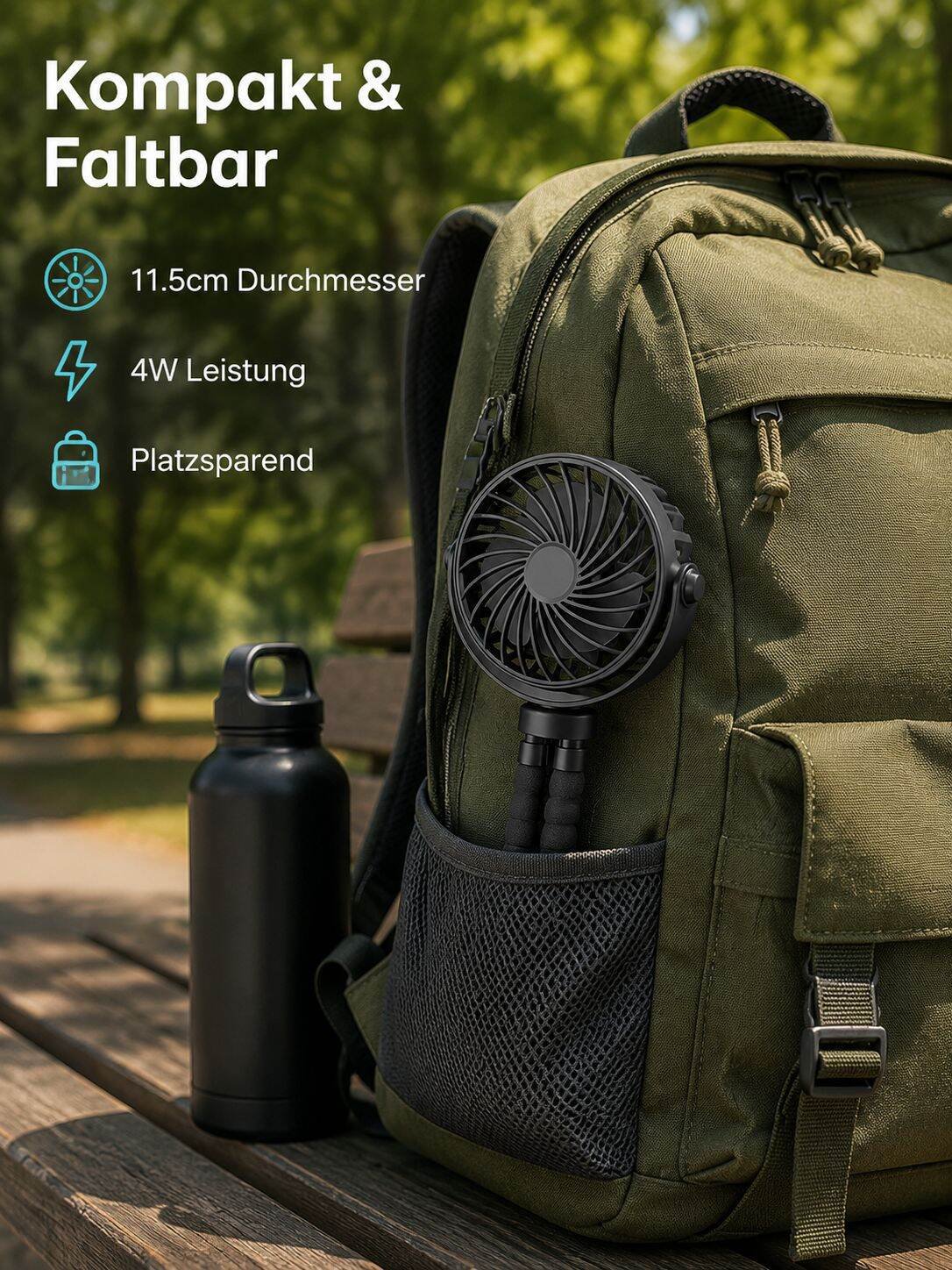 Oktopus Mini-Ventilator Tragbarer Hand- und Tischventilator
