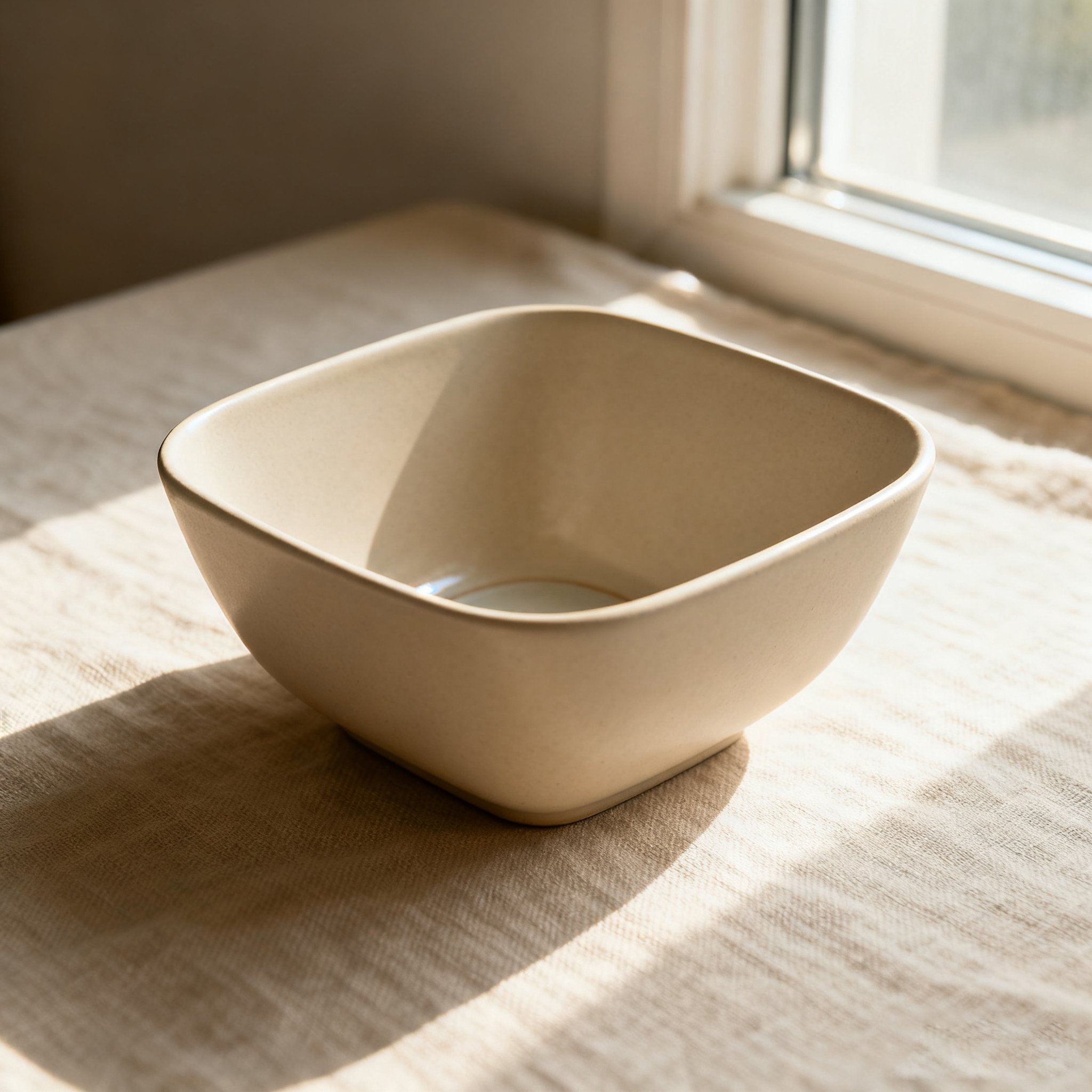 Hellkhakifarbene quadratische Servierschüssel(3 Stück)