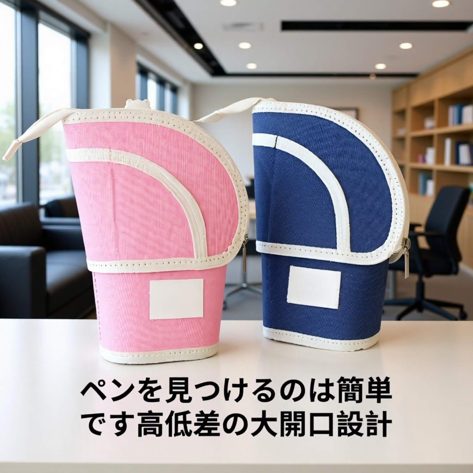 コンパクトなペンケースのサイズ比較イメージ