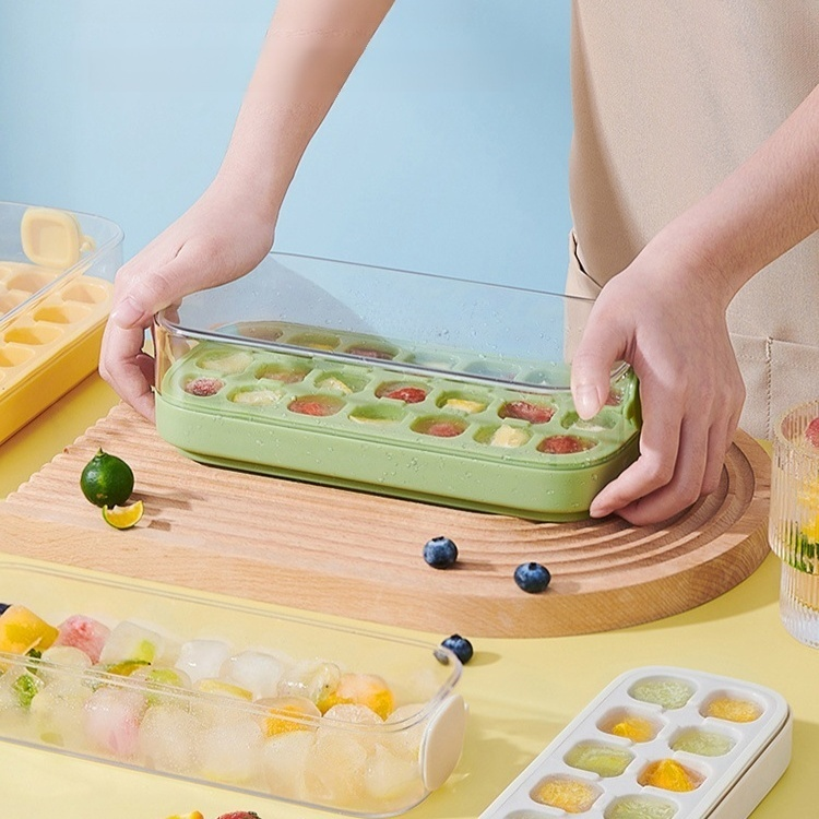 Water-filled ice cube tray