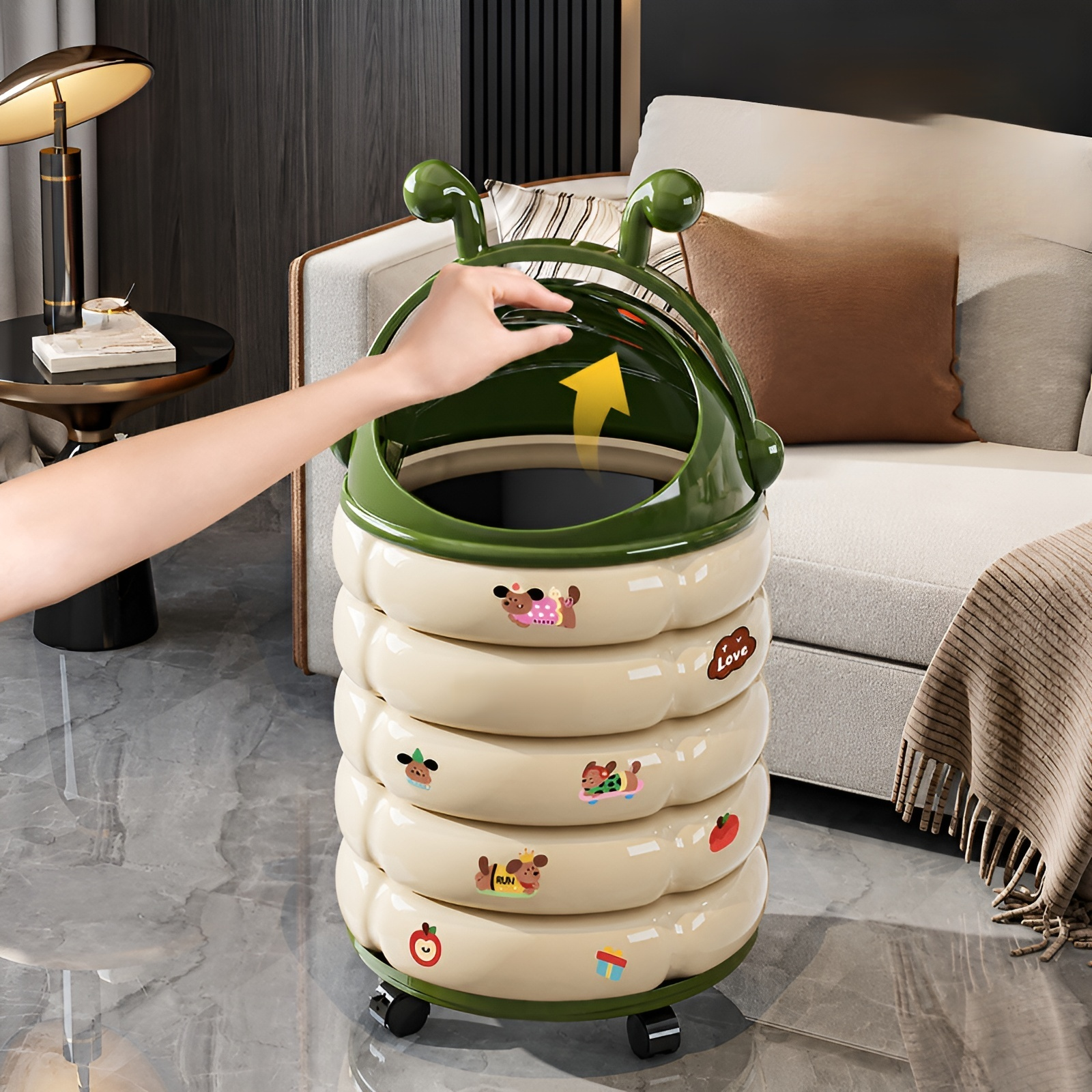 2026 New Household Living Room Bedroom Trash Can