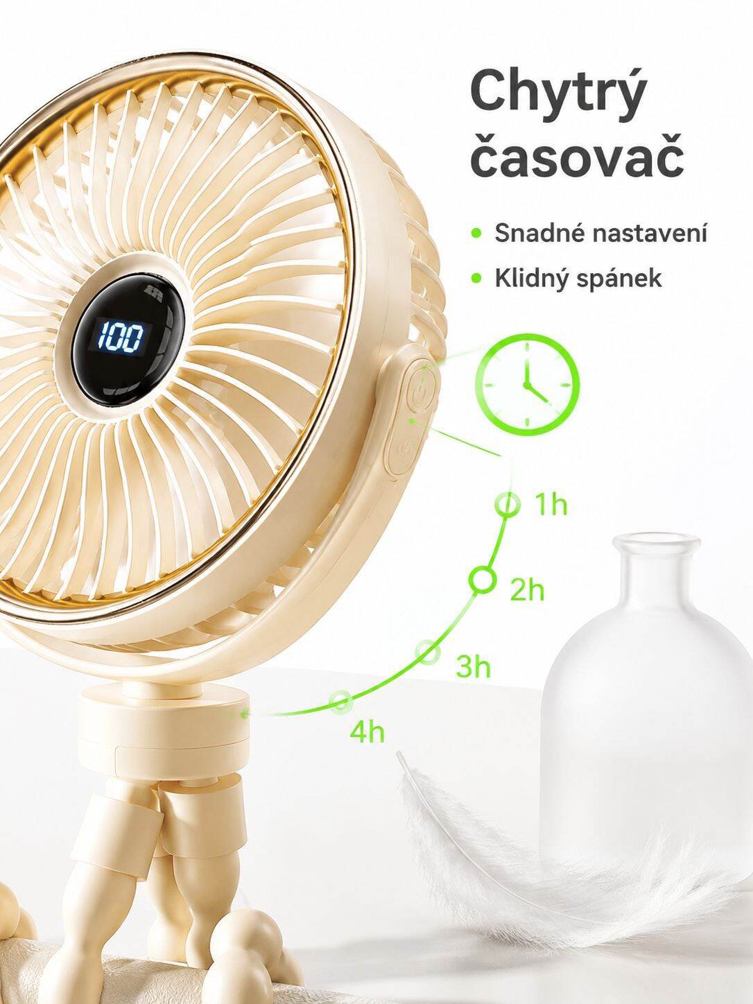Bezpečný větrák pro děti na kočárku