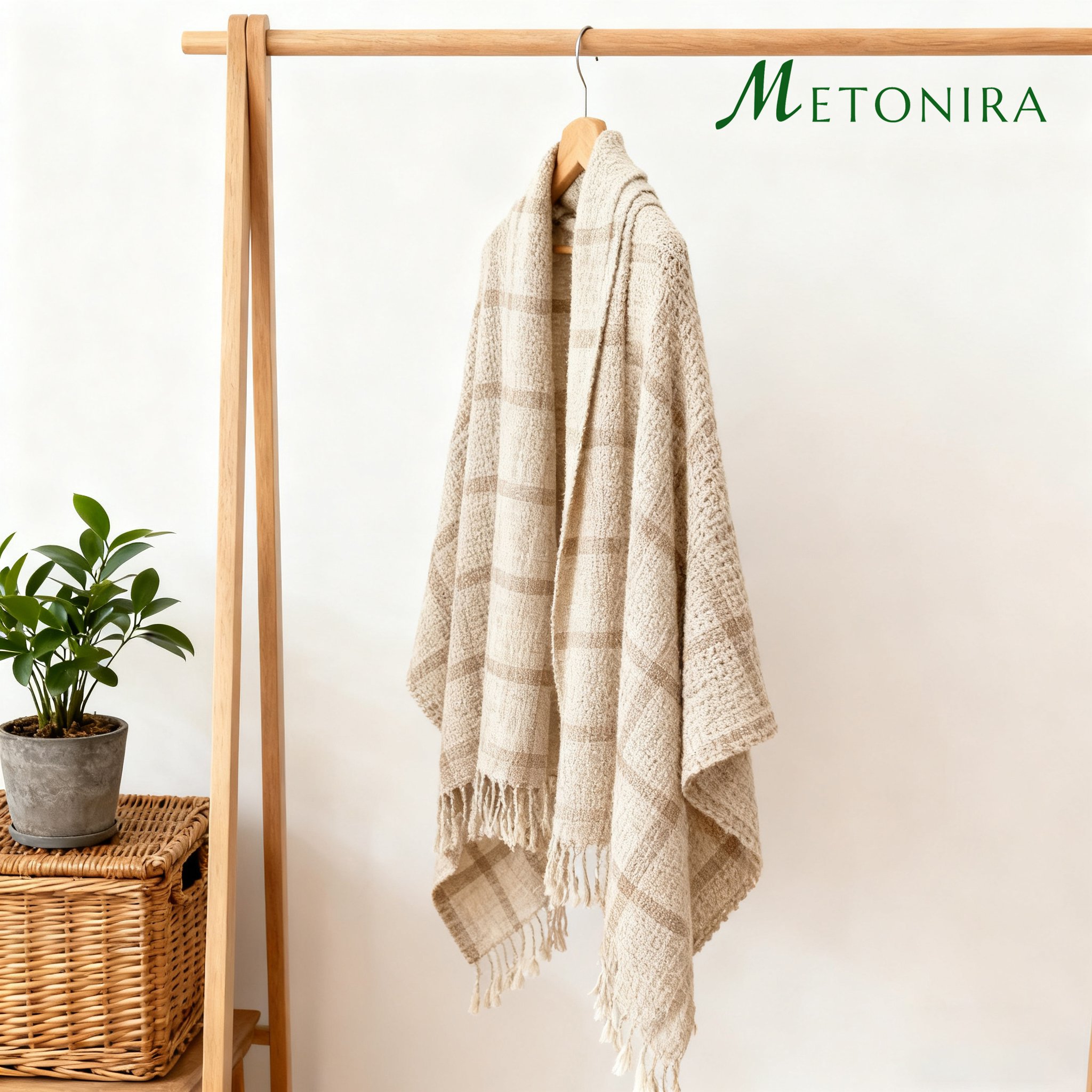 부드러운 플레드 숄