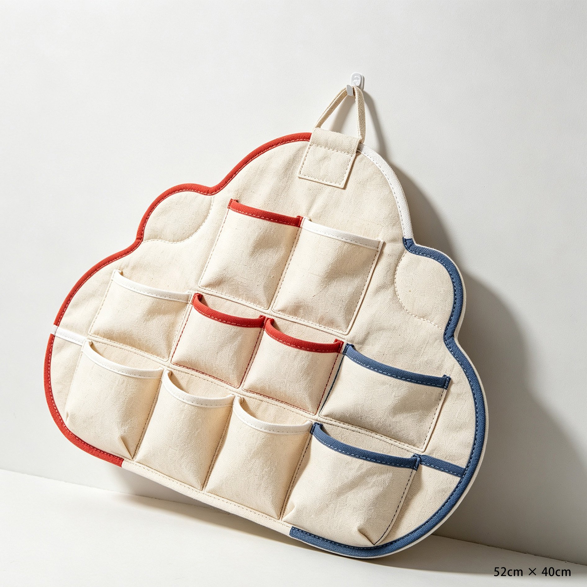 Easy to hang fabric storage solution for bedroom