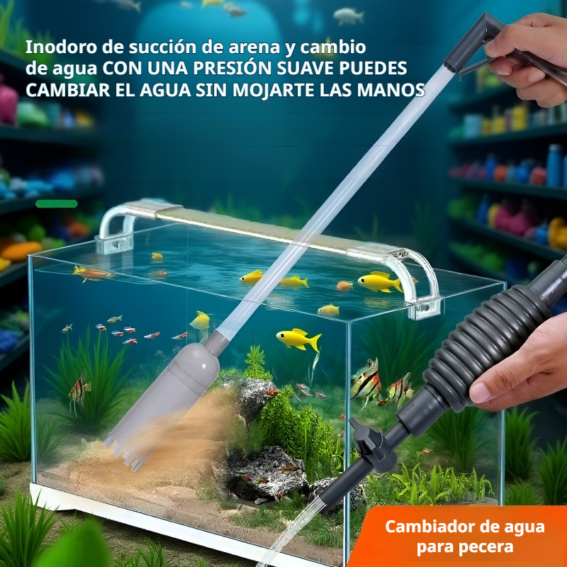 Herramienta mágica para limpiar y cambiar el agua de la pecera