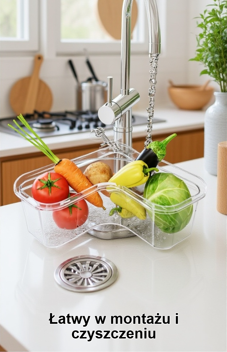 Koszyk odpływowy do zlewu kuchennego – widok z góry