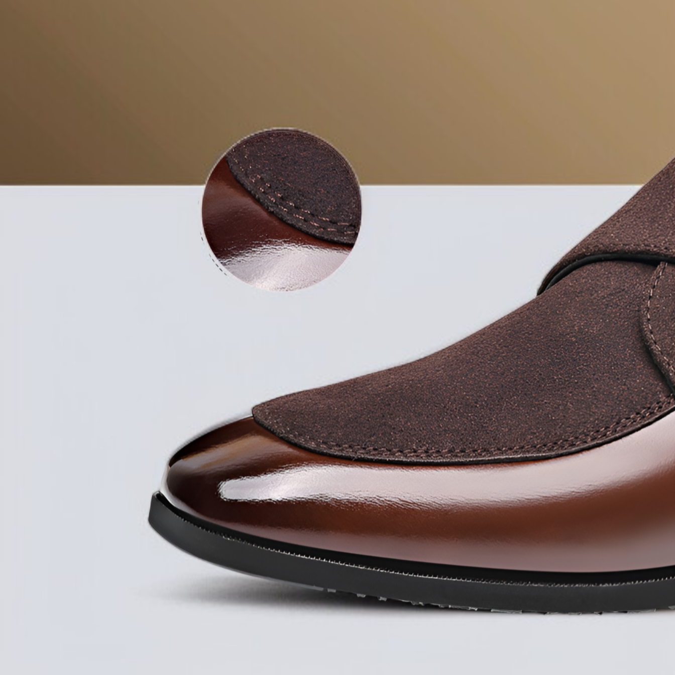 세련된 남성 정장화 바닥면