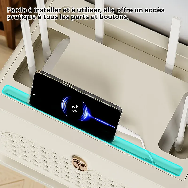 Boîte multifonctionnelle de rangement pour routeur Wi-Fi
