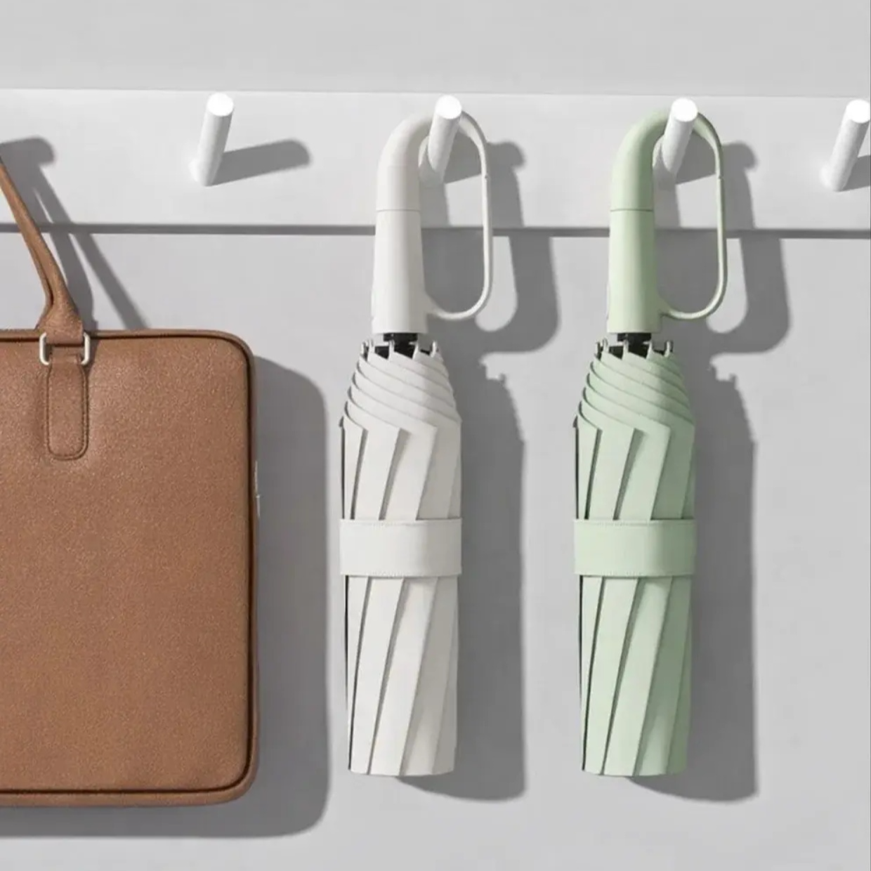 Vollautomatischer faltbarer Sonnenschutz-Regenschirm für Sonne und Regen mit Ringverschluss