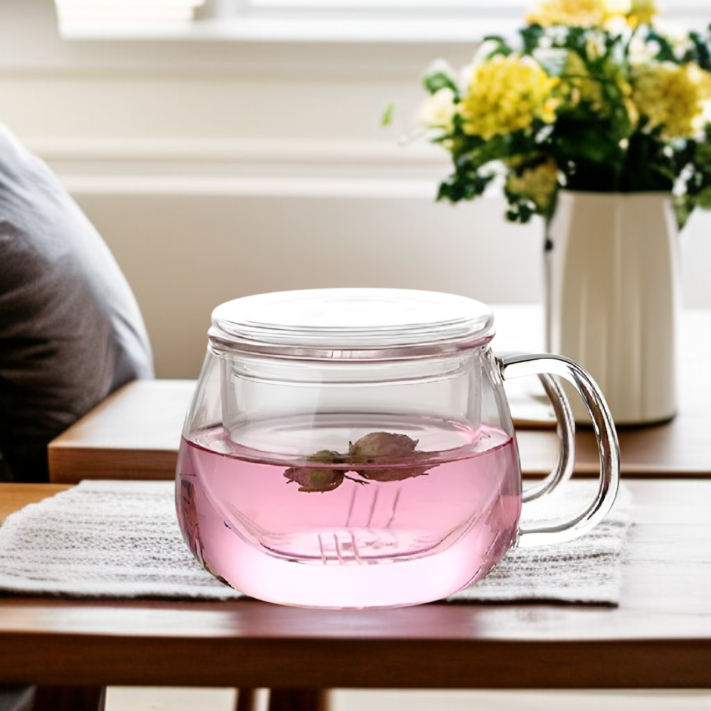 Żaroodporny szklany kubek do herbaty