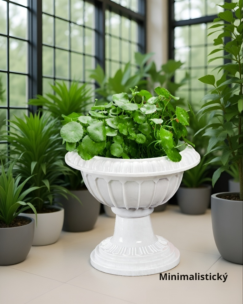 Plastový květináč v moderním designu