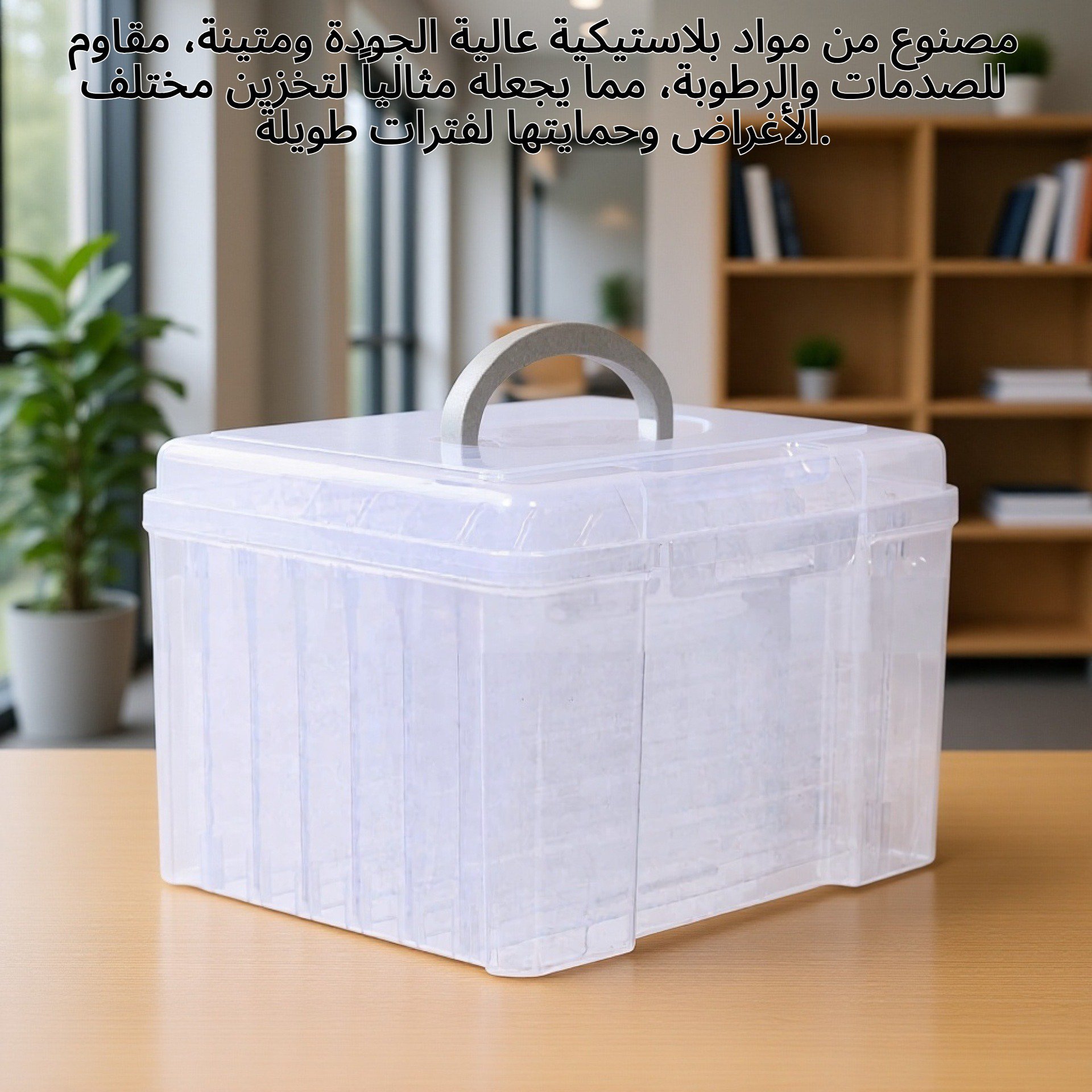 صندوق تخزين بلاستيكي شفاف