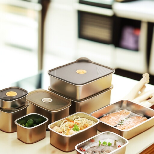 전용 스테인리스 밀폐 보관함 도시락 전자레인지 식품 등급 케이스 냉동 밀폐 도시락