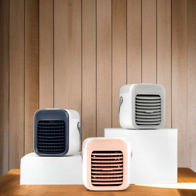 冷風機 冷風扇 強力送風  USB充電式 冷風扇風機 卓上 氷入れ水冷エアコン スポットクーラー バッテリー 13時間連続使用 上下風向調節 アロマ機能 風量3段階 ミニ