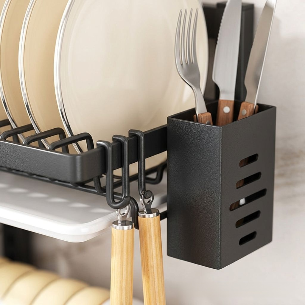 가정용 대형 2단 주방 접시 및 젓가락꽂이