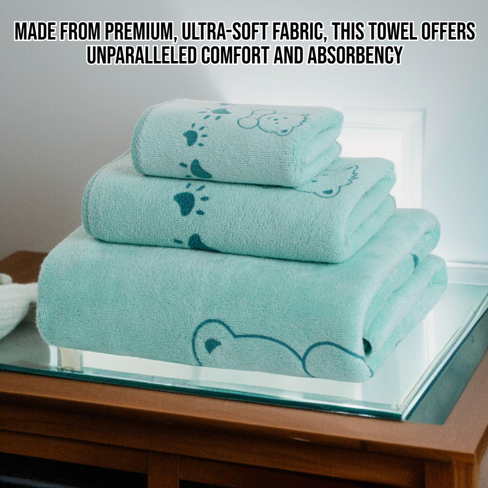 Printed Large Towel 3-Piece Set
