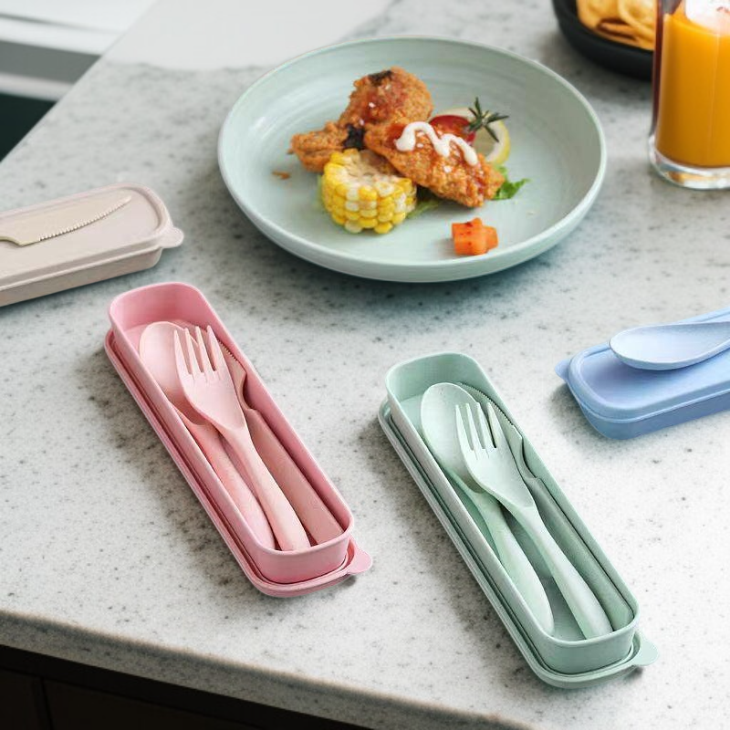 成人可擕式塑膠刀叉勺三件套