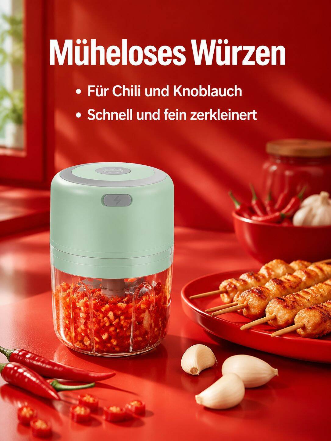 Multifunktionaler Zerkleinerer für Gemüse und Kräuter