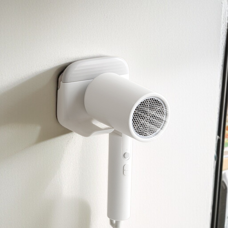 화장실 다용도 수납선반 벽걸이 헤어드라이어 투인원 펀치프리 설치 수납선반 투인원 욕실 수납선반