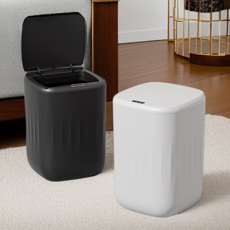 거실 휴지통 전자동 충전 감지 비접촉 휴지통 화장실 발차기 휴지통