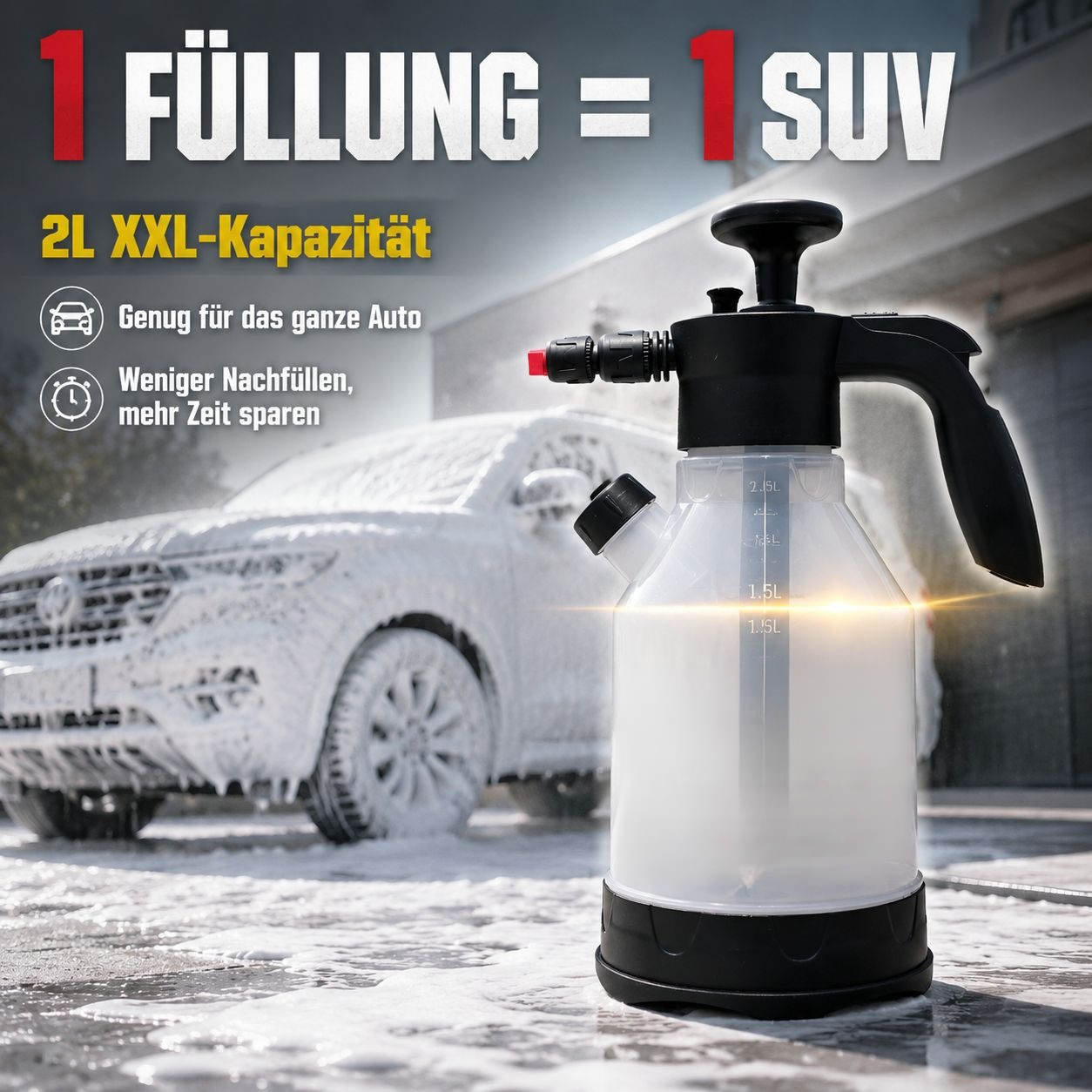Luftdruck-Schaumsprühtopf, speziell für Autopflege