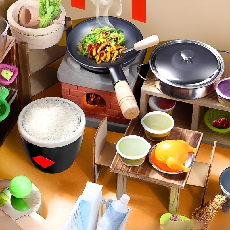 uego de cocina de madera para niños