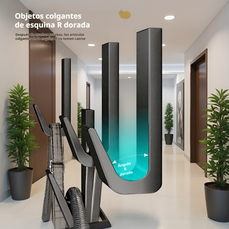 Percha de pared con pegamento fuerte, instalación sin taladro