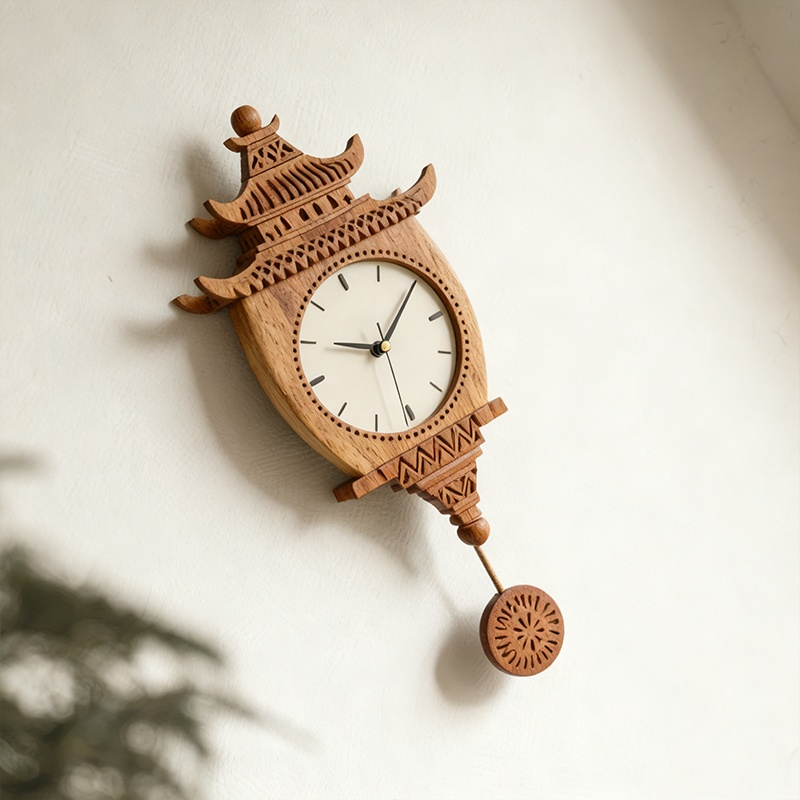 세련된 탑 모양 인테리어 벽시계 전체 이미지