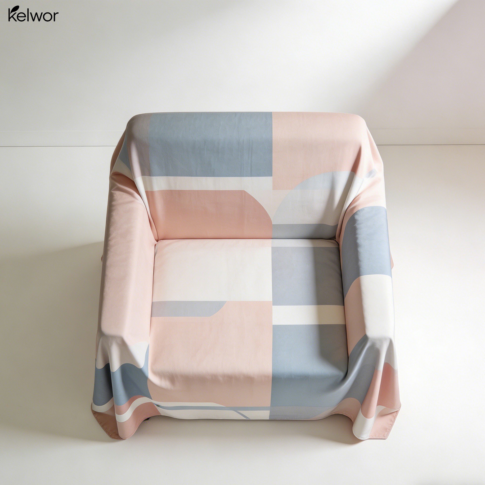 Stylowy pokrowiec na kanapę rozkładaną