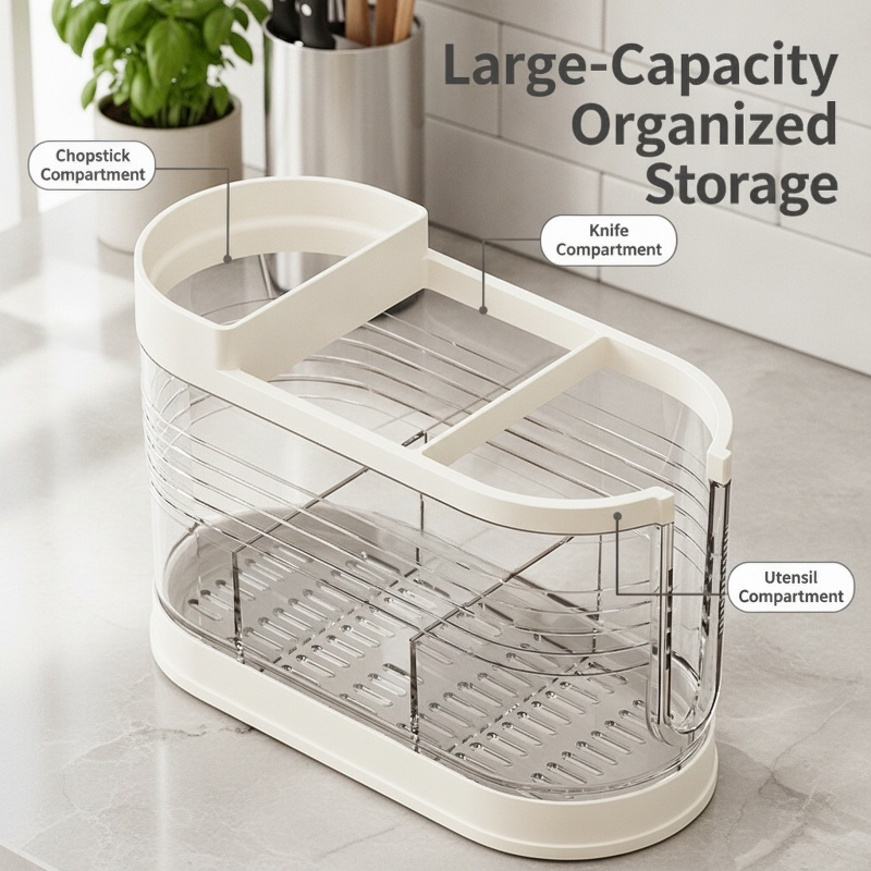 Kitchen Compartmentalized Chopsticks Holder