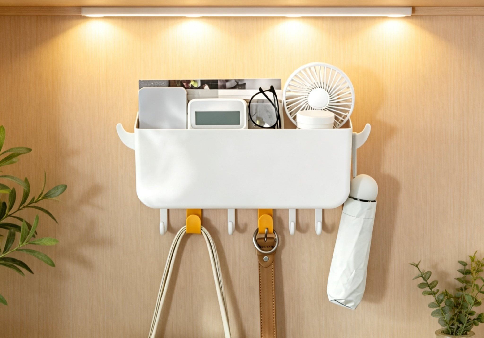 Easy installation of bedside hanging basket