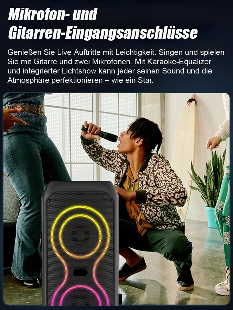 【Send Mikrofon】Subwoofer kabelloser Bluetooth-Lautsprecher