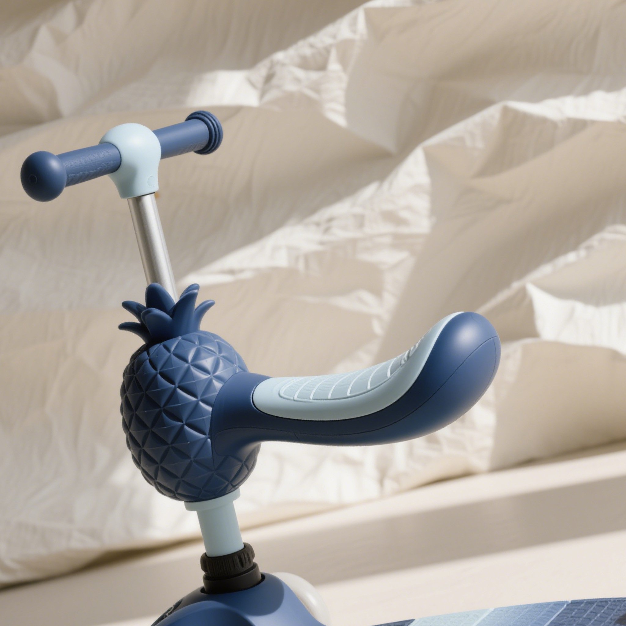 เด็กเล่นสกู๊ตเตอร์ในสวนสาธารณะ