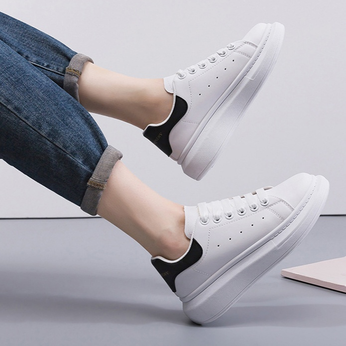 厚底板鞋小白鞋 女士運動休閒鞋