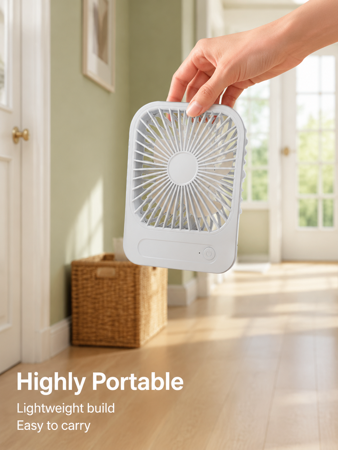 Ultra-Quiet Portable Magnetic Wall Fan, Suitable for Desktop, Dormitory, Kitchen