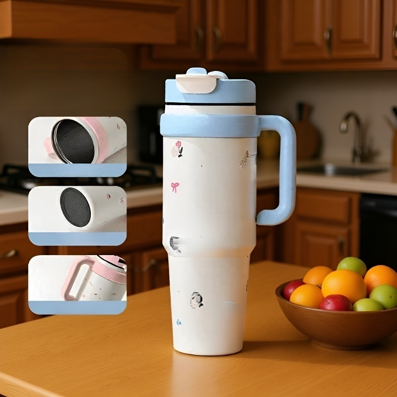 Vaso de acero inoxidable de gran capacidad con helado.