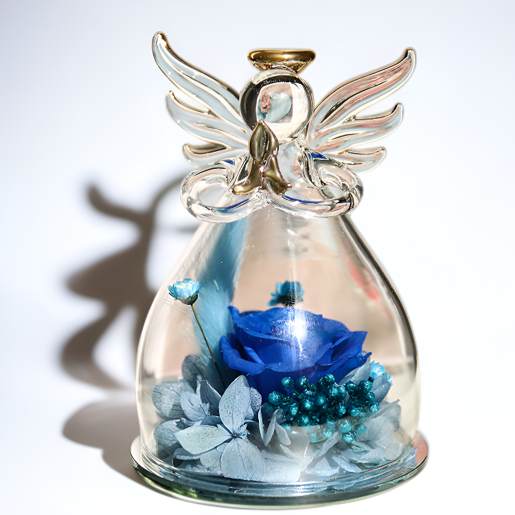 Gift-ready angel bouquet with preserved flowers