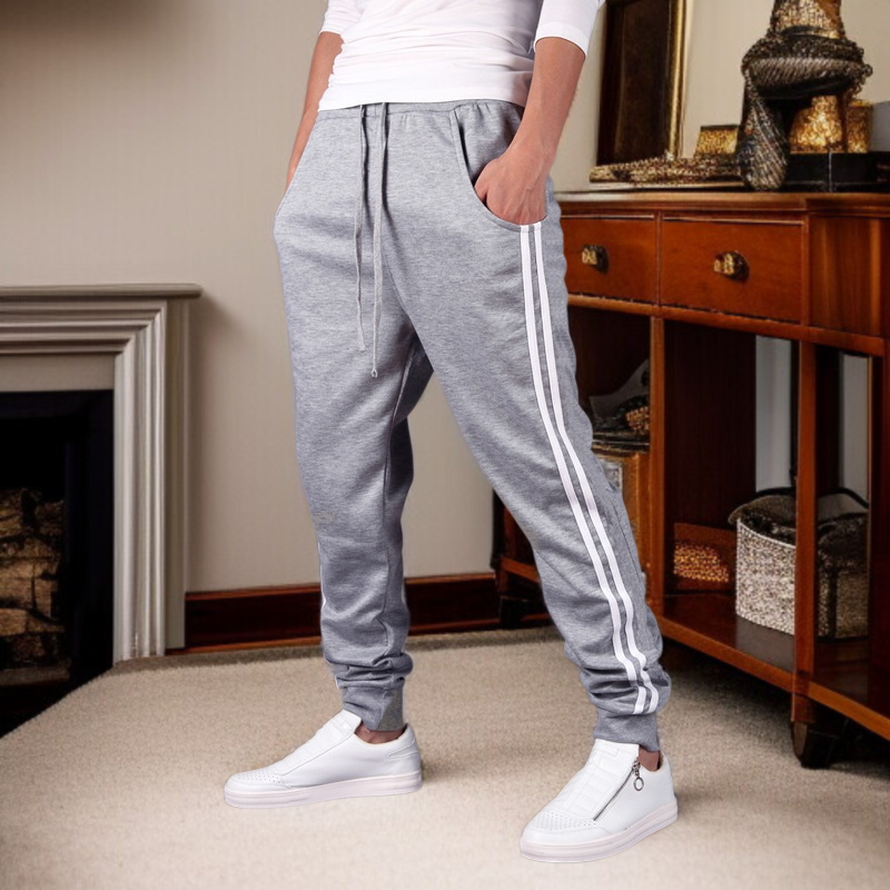 メンズ カジュアルパンツ スリム サイド ウェビング スウェットパンツ カジュアルパンツ スリム サイド スウェットパンツ ウェビング カジュアルパンツ