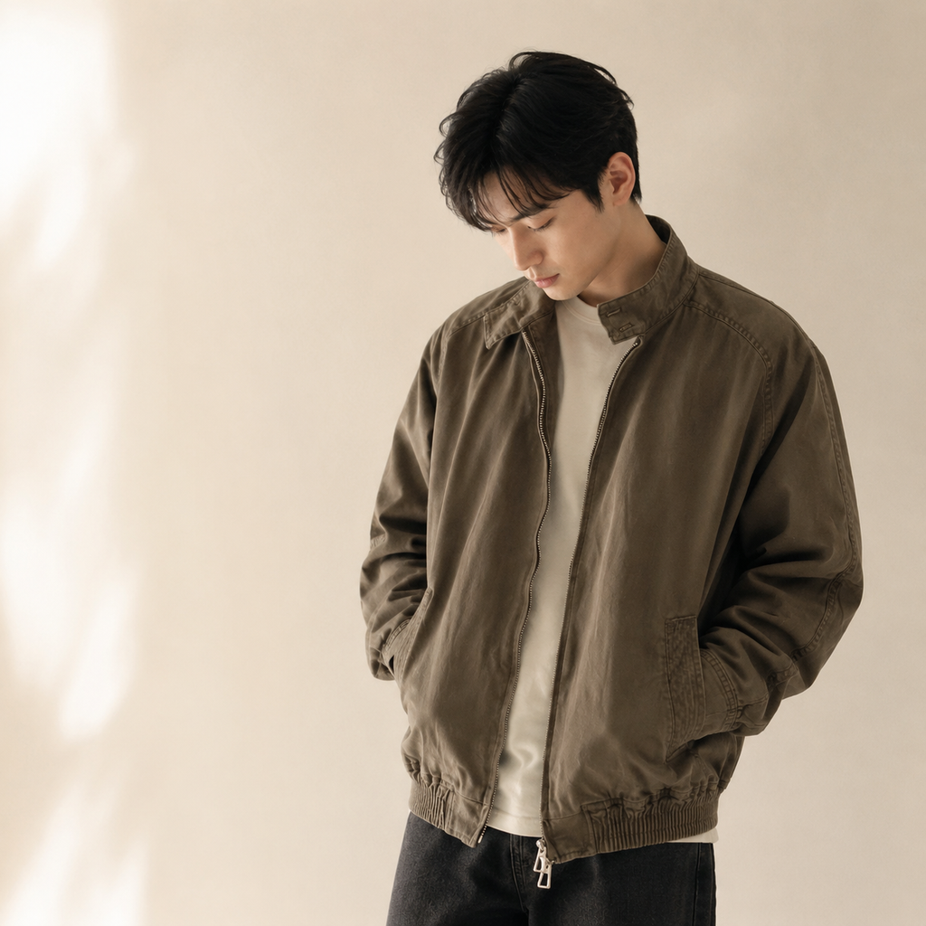 아메리칸 레트로 코튼 워크 자켓
