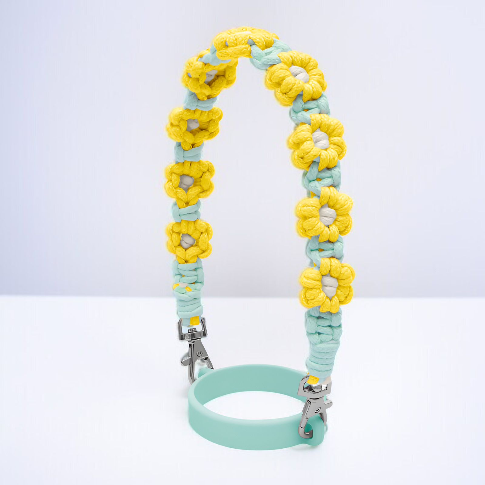 ถ้วยน้ำถักมือรูปดอกเดซี่น่ารัก