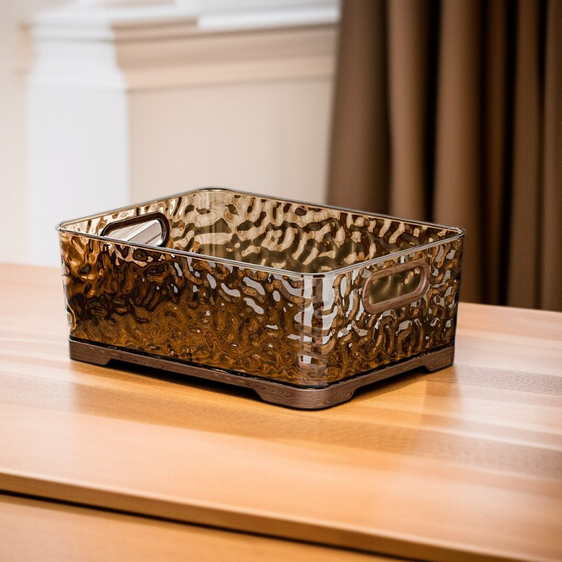 Leichter, luxuriöser, tragbarer Aufbewahrungskorb aus Kunststoff