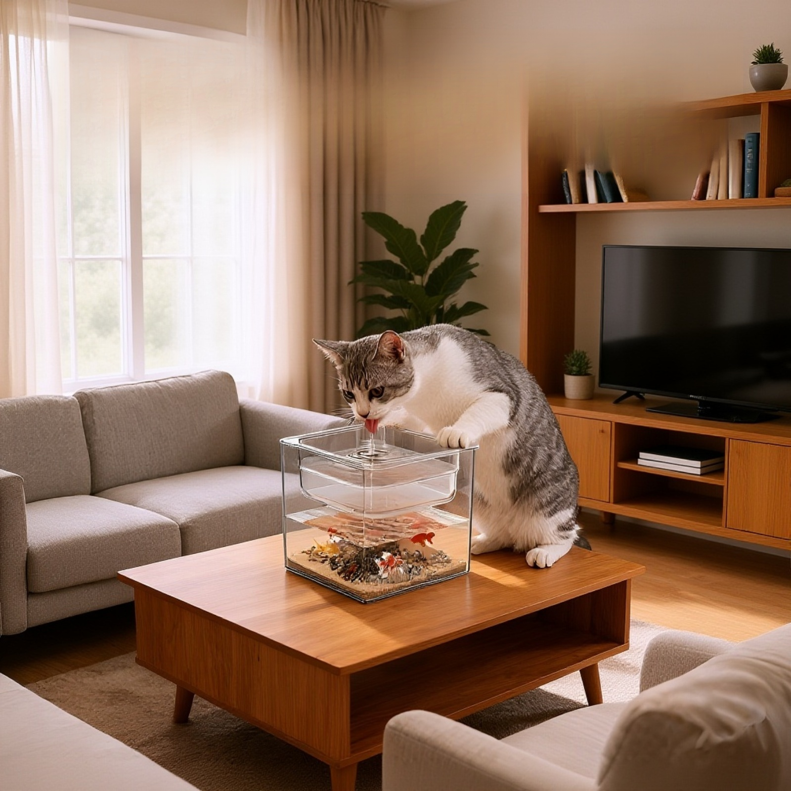 Fuente silenciosa para gatos y perros pequeños