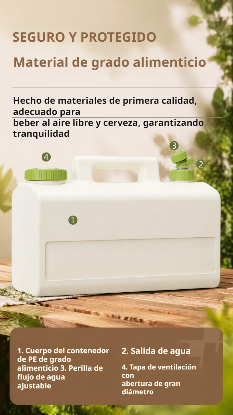 Tanque de agua portátil resistente para viajes