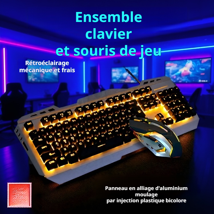 Ensemble clavier et souris mécanique