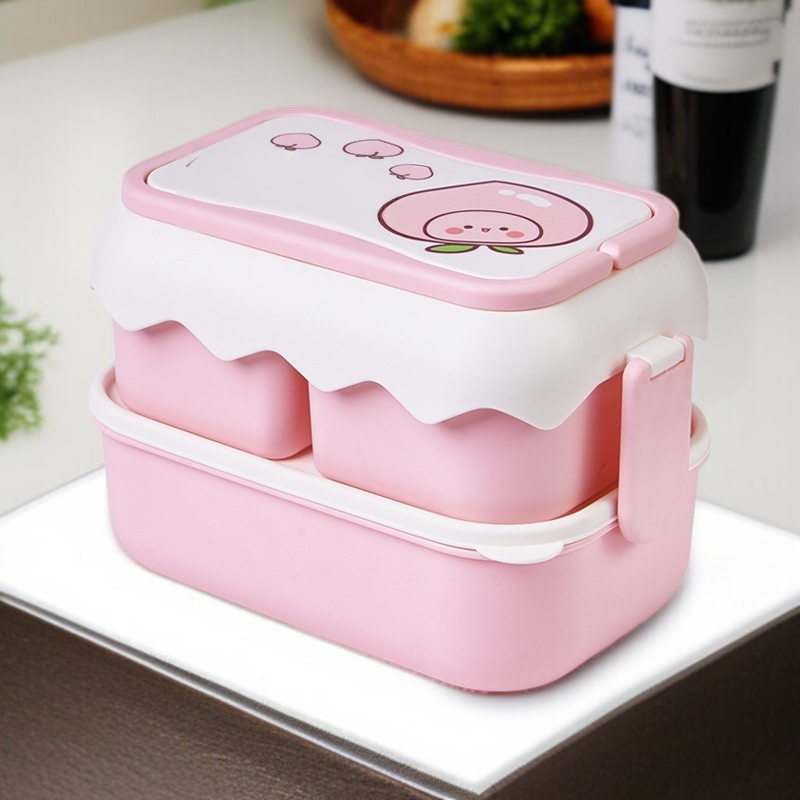 2단 도시락 학생 직장인 전자레인지 런치박스 식기