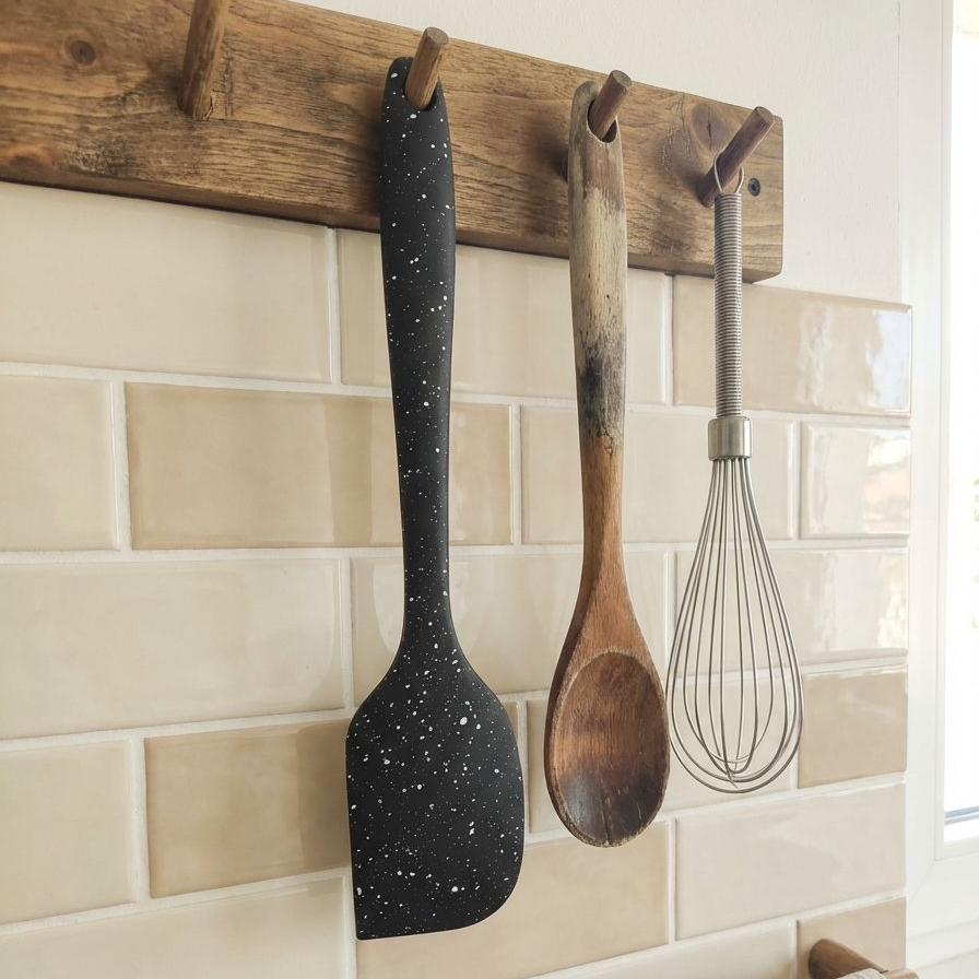 Heat-resistant silicone spatula for butter